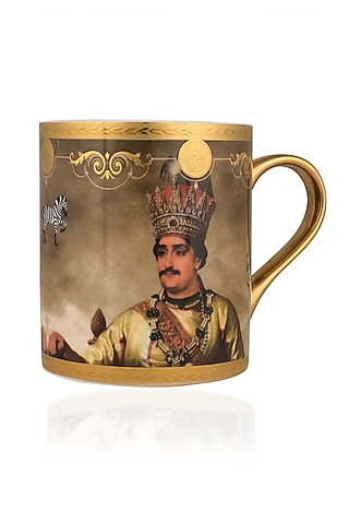 Brown Gold Sarkar Raj Raja Mug by RASEEL AT CASAPOP