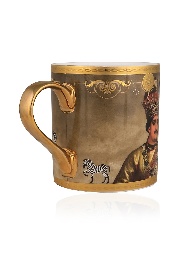 RASEEL AT CASAPOP presents Brown gold sarkar raj raja mug available only at Pernia's Pop Up Shop.