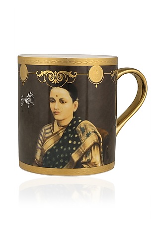 Brown Gold Sarkar Raj Rani Mug by RASEEL AT CASAPOP