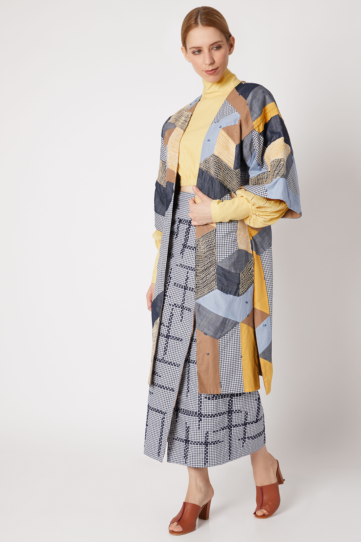 Multi Colored Embroidered Reversible Jacket by Chambray & Co. at Pernia's Pop Up Shop
