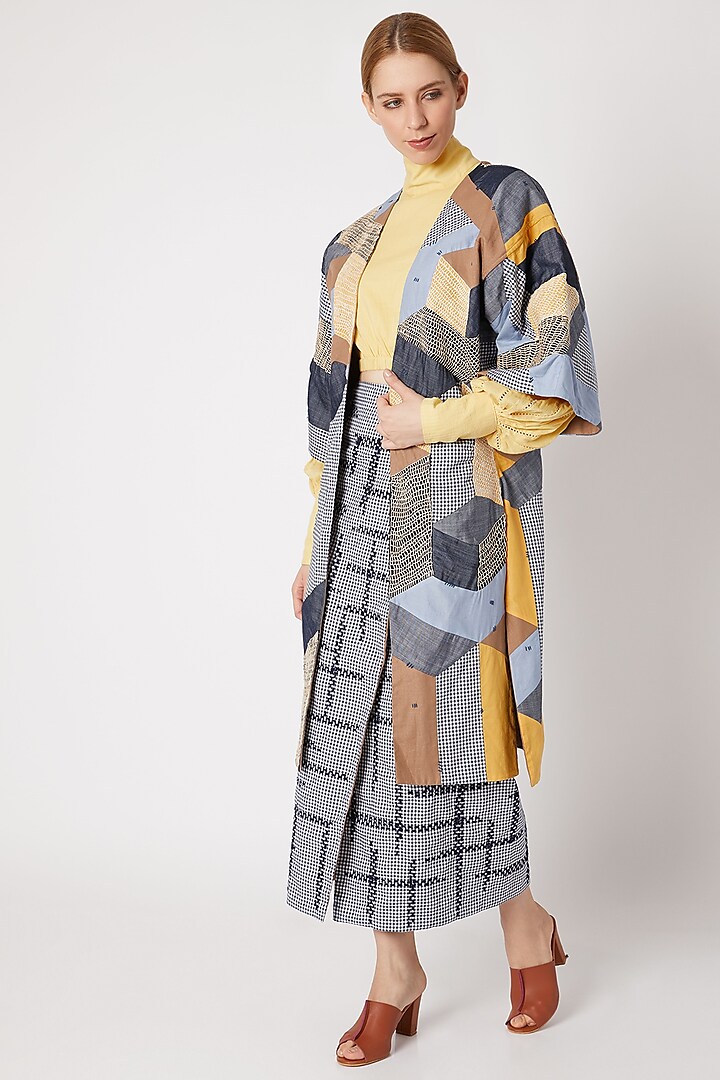 Multi Colored Embroidered Reversible Jacket by Chambray & Co. at Pernia's Pop Up Shop