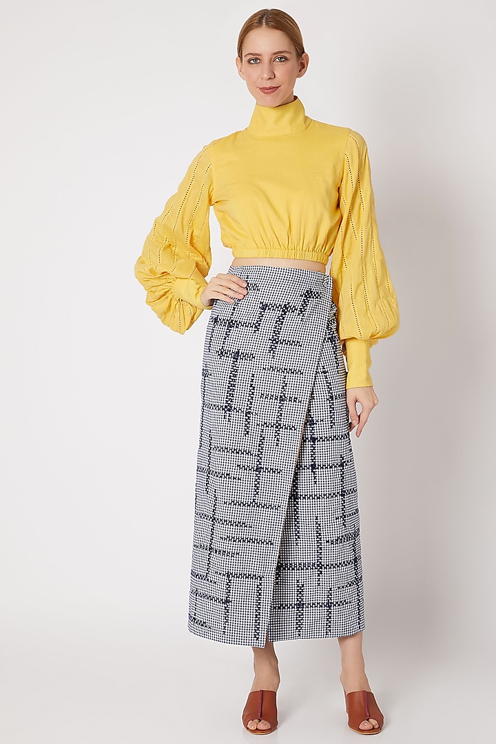 Canary Yellow High Neck Top by Chambray & Co. at Pernia's Pop Up Shop