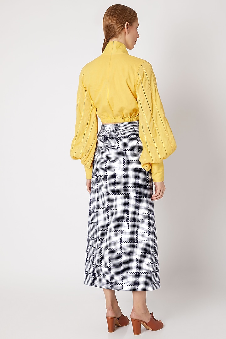 Canary Yellow High Neck Top by Chambray & Co. at Pernia's Pop Up Shop