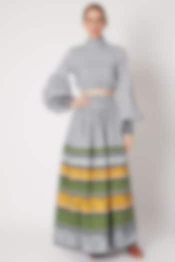 Navy Blue & White Gingham Top by Chambray & Co. at Pernia's Pop Up Shop