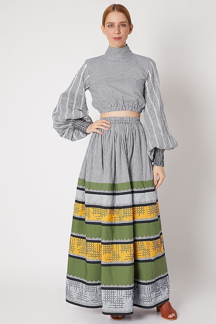 Navy Blue & White Gingham Top by Chambray & Co. at Pernia's Pop Up Shop