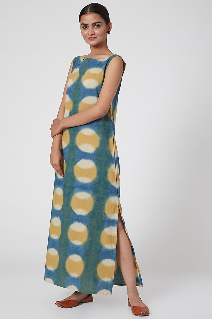 Turquoise Green Printed Dress by Chambray & Co.