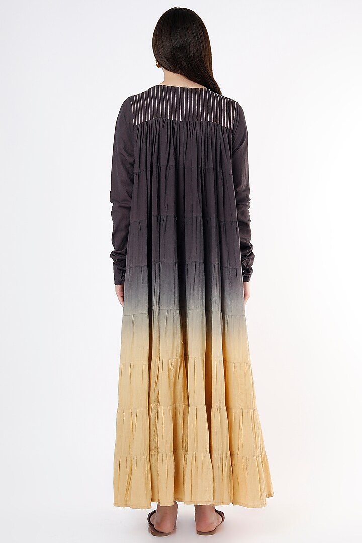 Charcoal Grey Cotton Maxi Summer Dress by Chambray & Co. at Pernia's Pop Up Shop