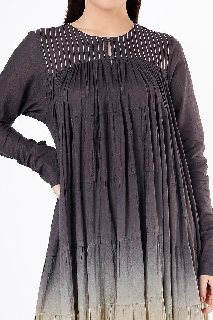 Charcoal Grey Cotton Maxi Summer Dress by Chambray & Co. at Pernia's Pop Up Shop