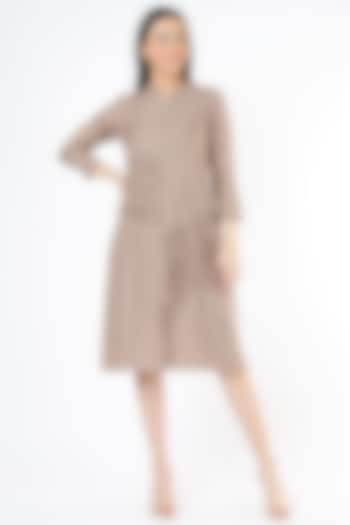 Nude Hand Embroidered Tunic by Chambray & Co. at Pernia's Pop Up Shop