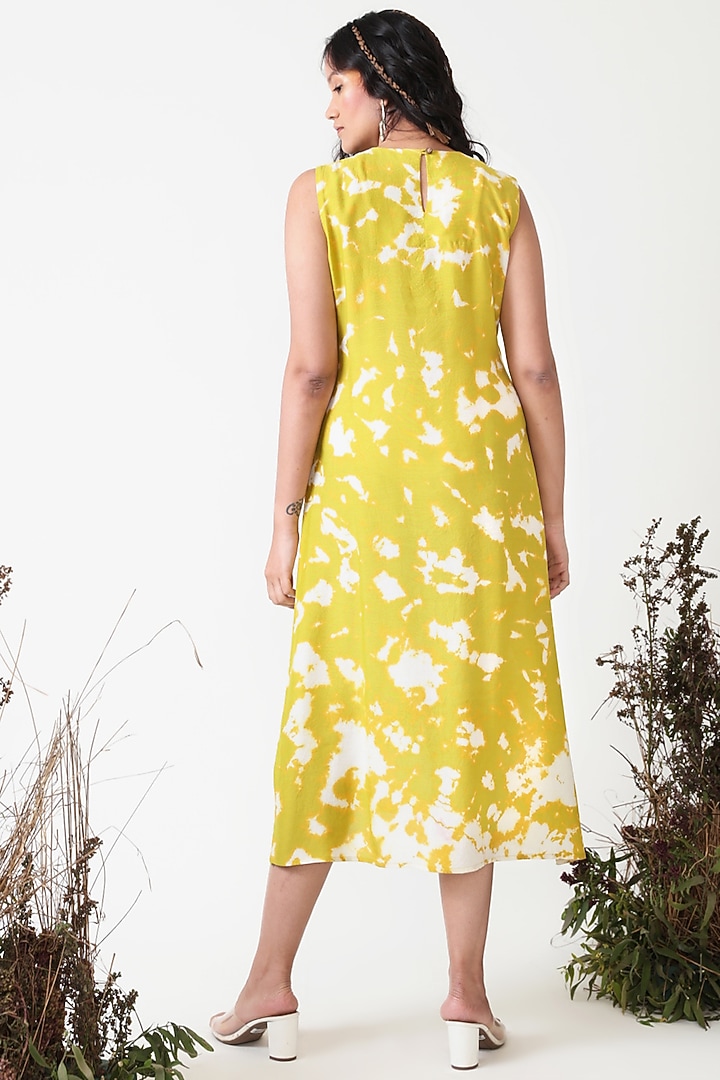 Green Tea Yellow Silk Summer Dress by Chambray & Co. at Pernia's Pop Up Shop