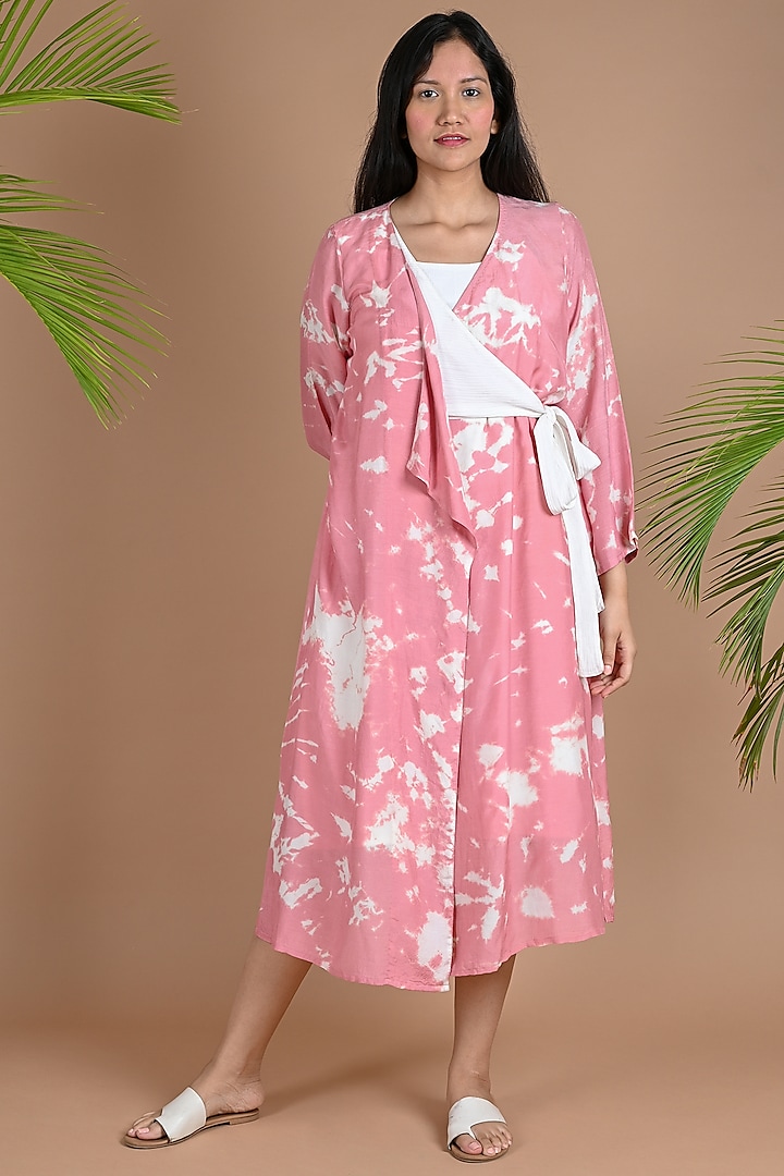Pink Shibori Dyed Dress by Chambray & Co.