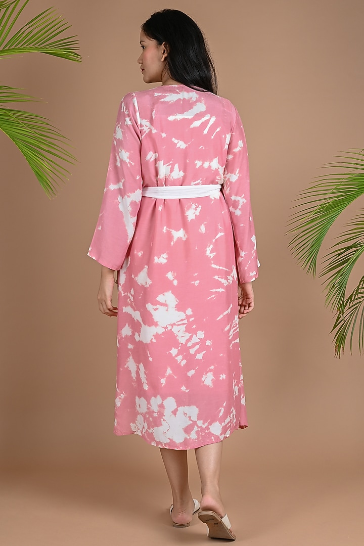 Pink Shibori Dyed Summer Dress by Chambray & Co. at Pernia's Pop Up Shop