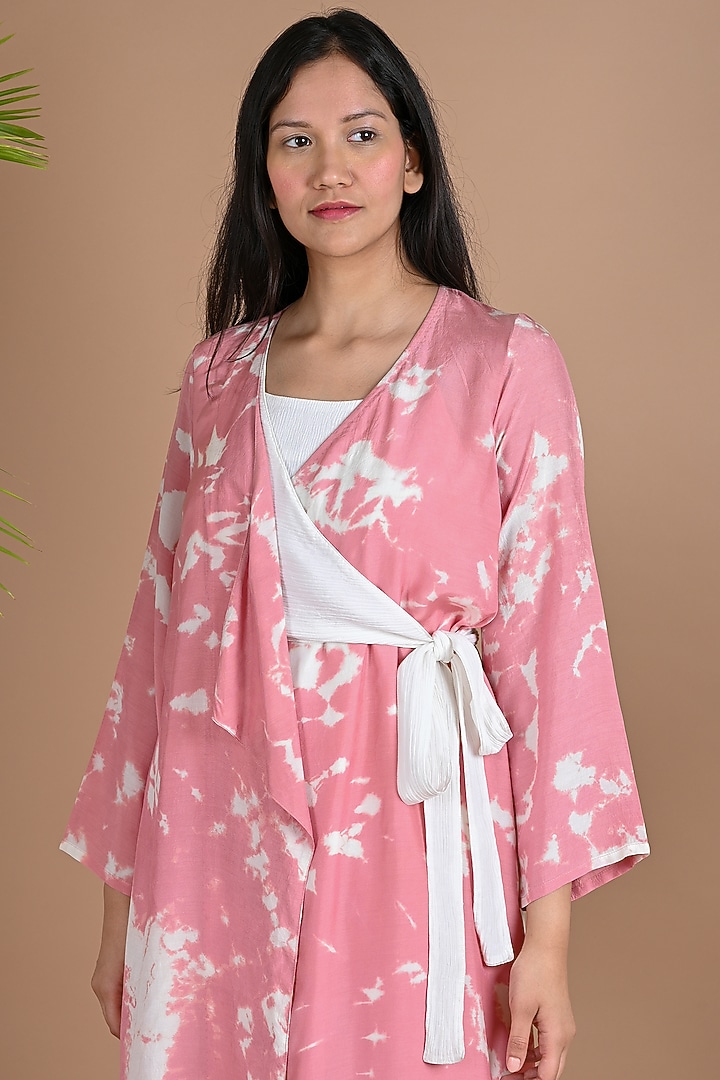 Pink Shibori Dyed Summer Dress by Chambray & Co. at Pernia's Pop Up Shop