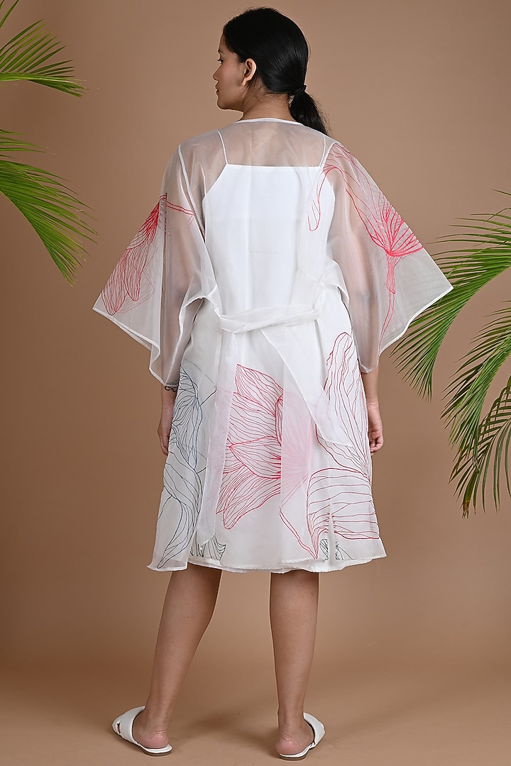 White Embroidered Jacket Vacation Dress by Chambray & Co. at Pernia's Pop Up Shop