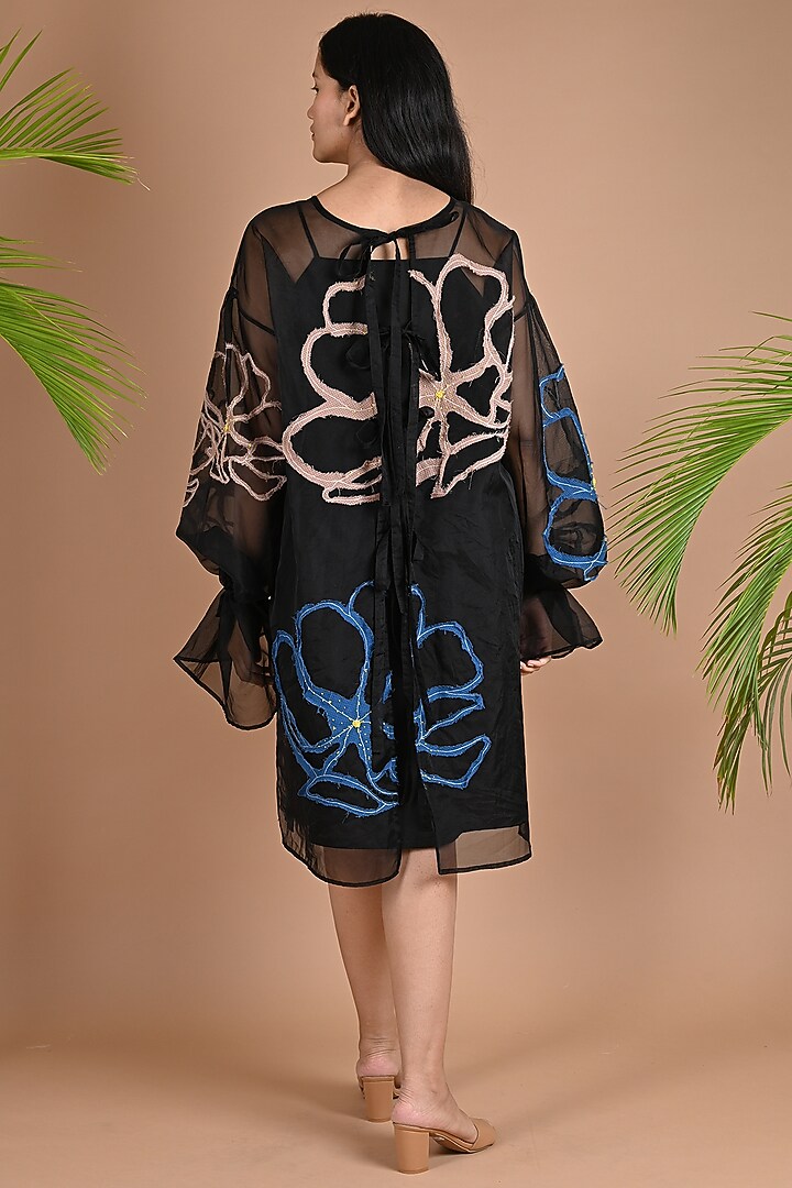 Black Embroidered Jacket Vacation Dress by Chambray & Co. at Pernia's Pop Up Shop