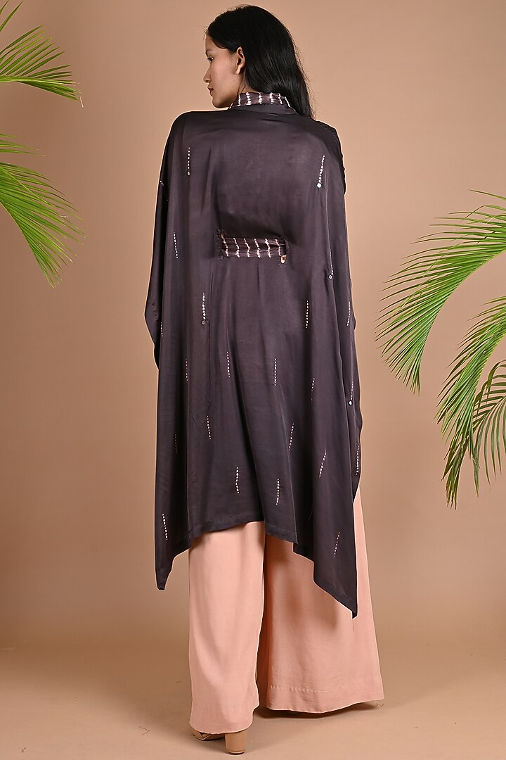 Pink Crepe Jumpsuit With Shibori Dyed Jacket by Chambray & Co. at Pernia's Pop Up Shop