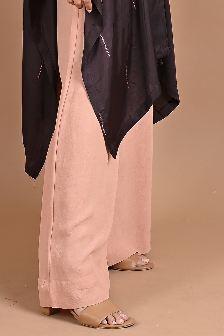 Pink Crepe Jumpsuit With Shibori Dyed Jacket by Chambray & Co. at Pernia's Pop Up Shop