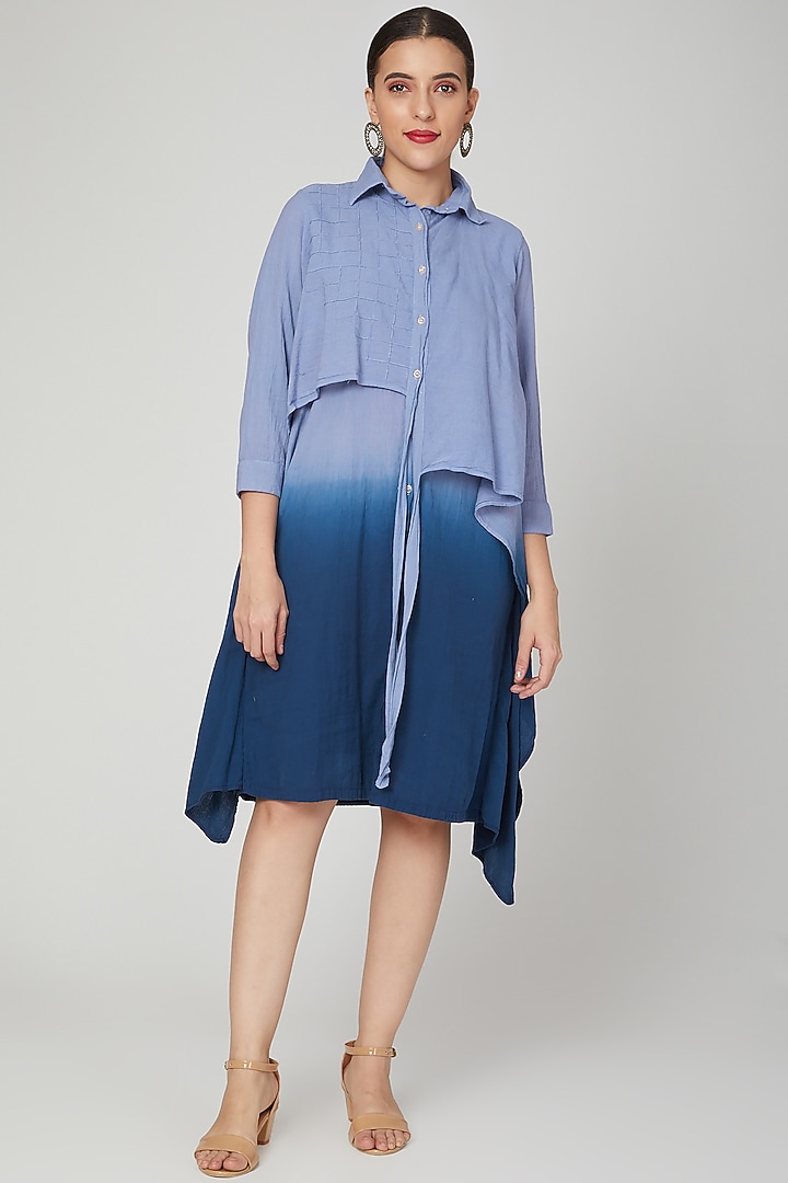 Sky Blue Ombre Summer Shirt Dress by Chambray & Co. at Pernia's Pop Up Shop