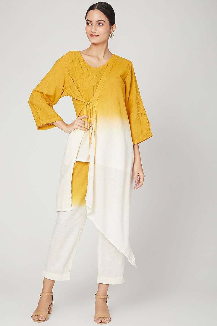 Yellow & White Ombre Tunic With Pants by Chambray & Co. at Pernia's Pop Up Shop