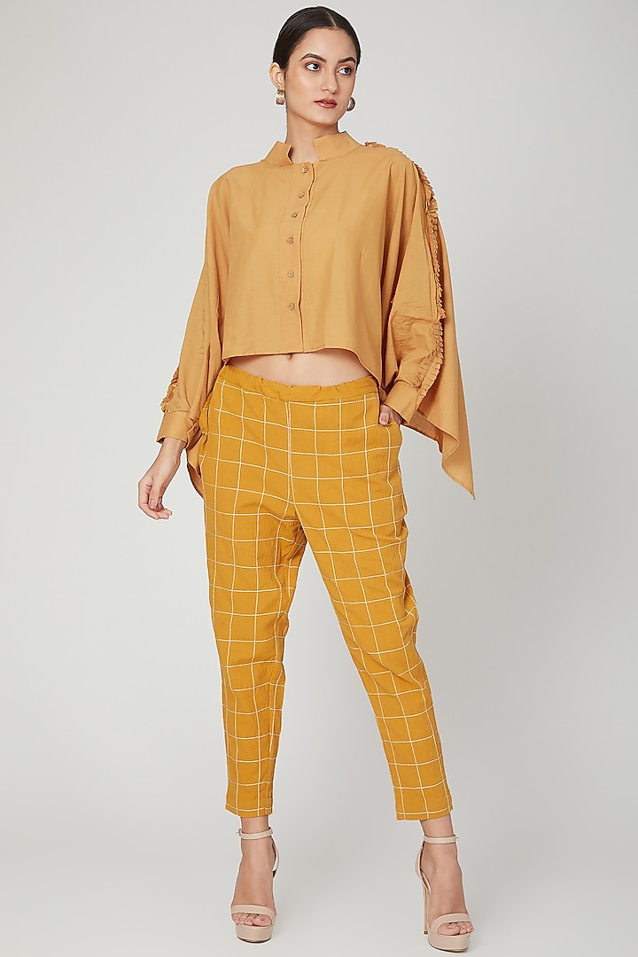 Mustard Oversized Shirt With Pants by Chambray & Co. at Pernia's Pop Up Shop