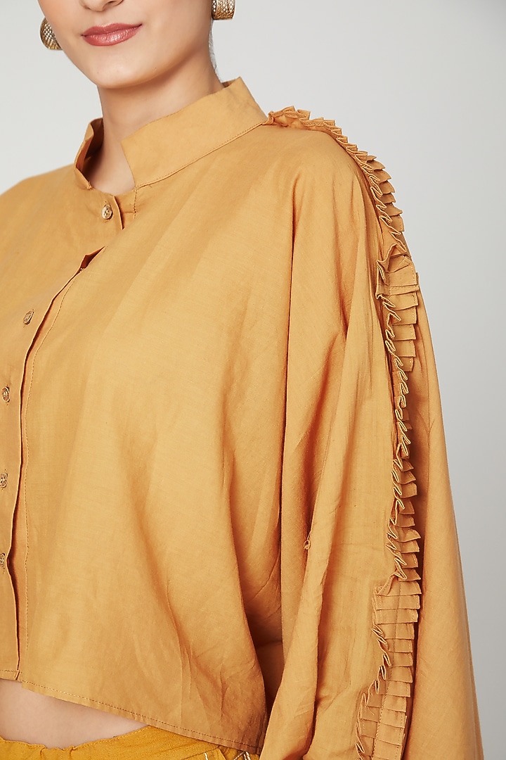 Mustard Oversized Shirt With Pants by Chambray & Co. at Pernia's Pop Up Shop