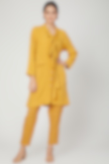 Mustard Shirt Dress With Pants by Chambray & Co. at Pernia's Pop Up Shop