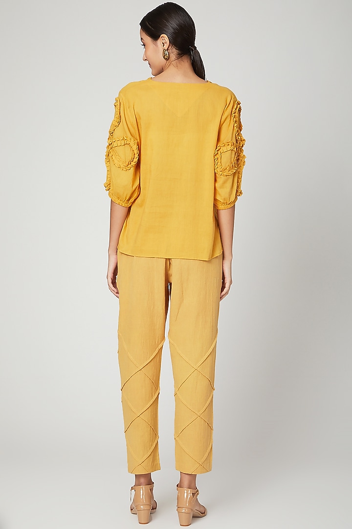 Mustard Shirt With Pants by Chambray & Co. at Pernia's Pop Up Shop