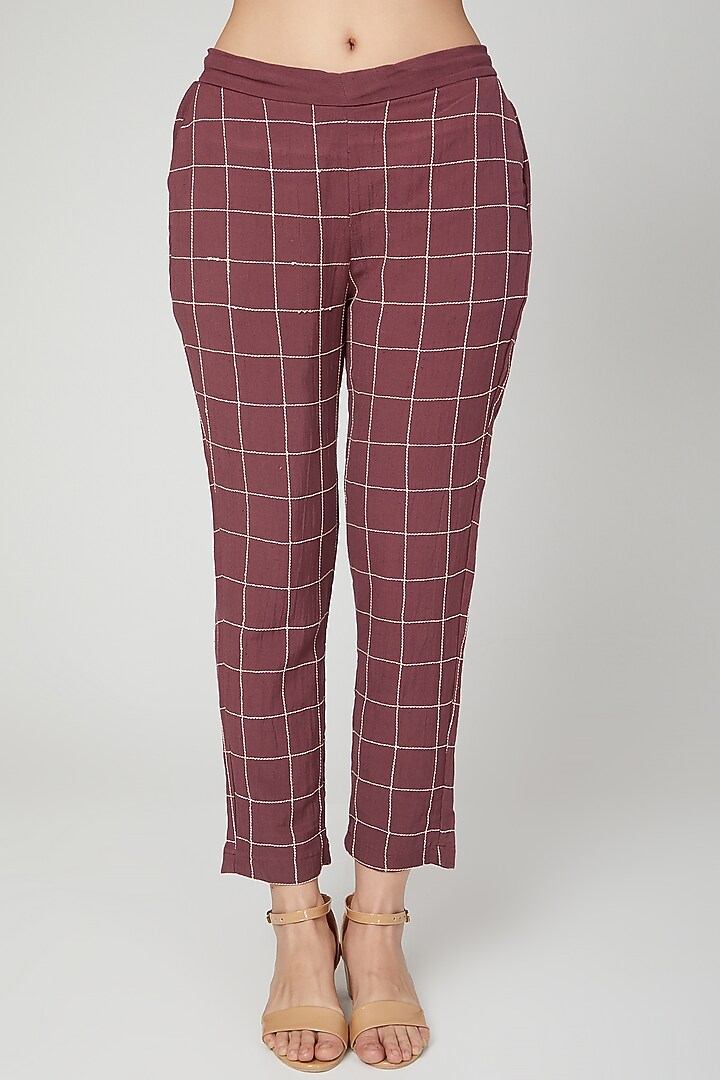 Wine Statement Sleeve Top With Pants by Chambray & Co. at Pernia's Pop Up Shop