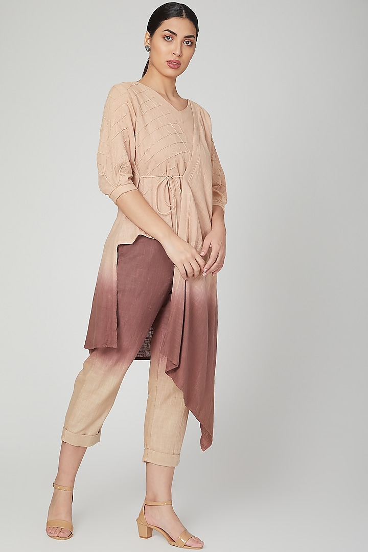 Brown Ombre Tunic With Pants by Chambray & Co.