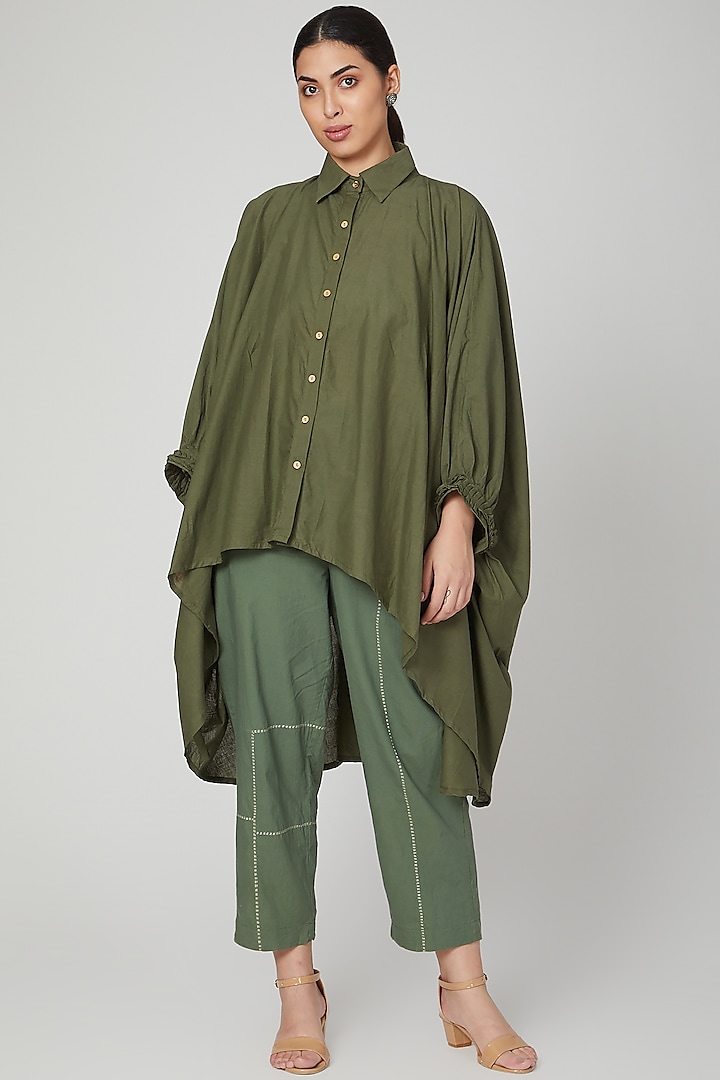 Olive Green Shirt by Chambray & Co.