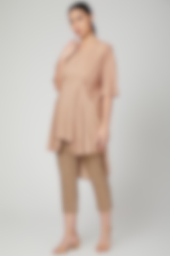 Nude High-Low Tunic by Chambray & Co. at Pernia's Pop Up Shop