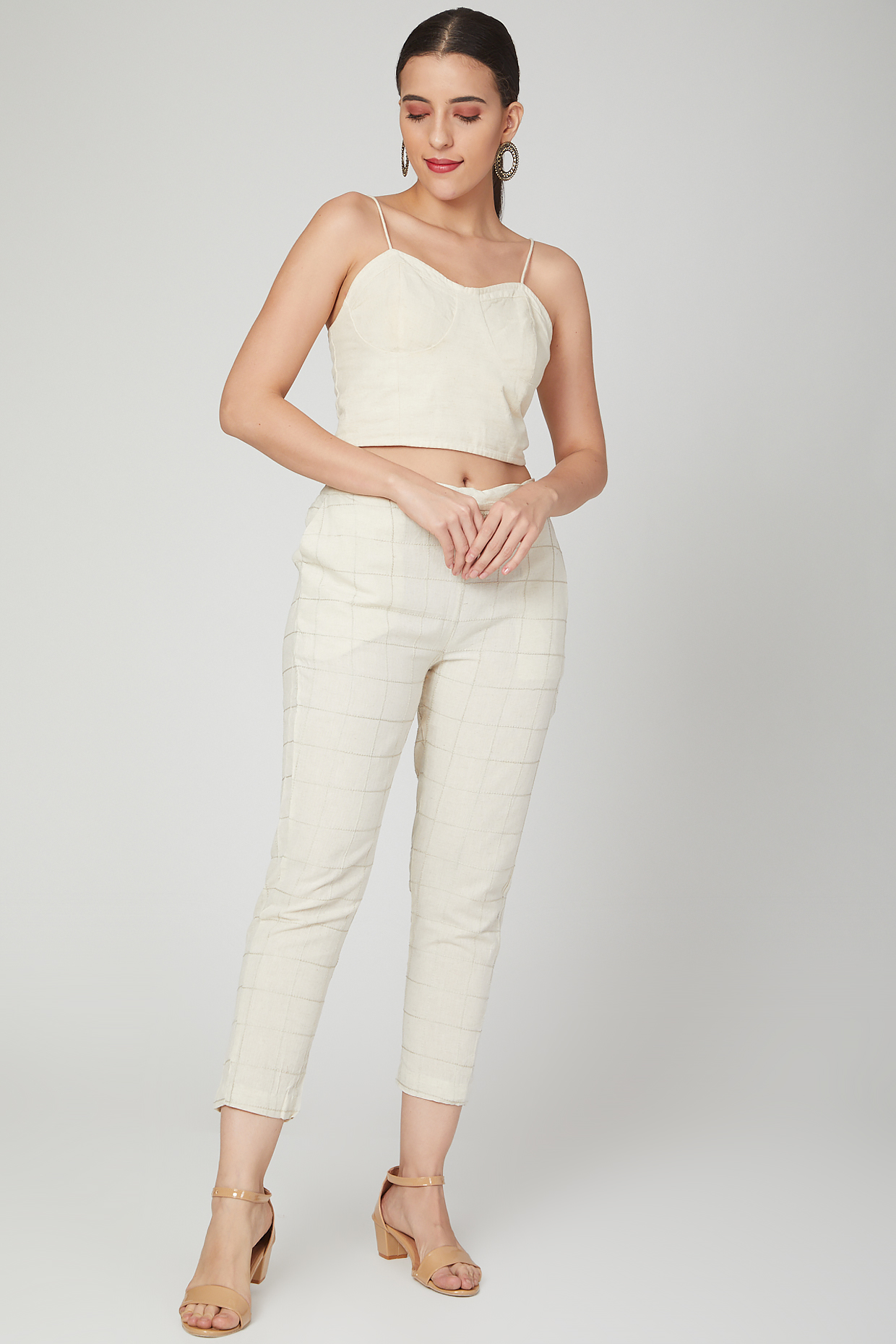 Ivory Bustier With Noodle String For Girls by Chambray - Kids at Pernia's Pop Up Shop
