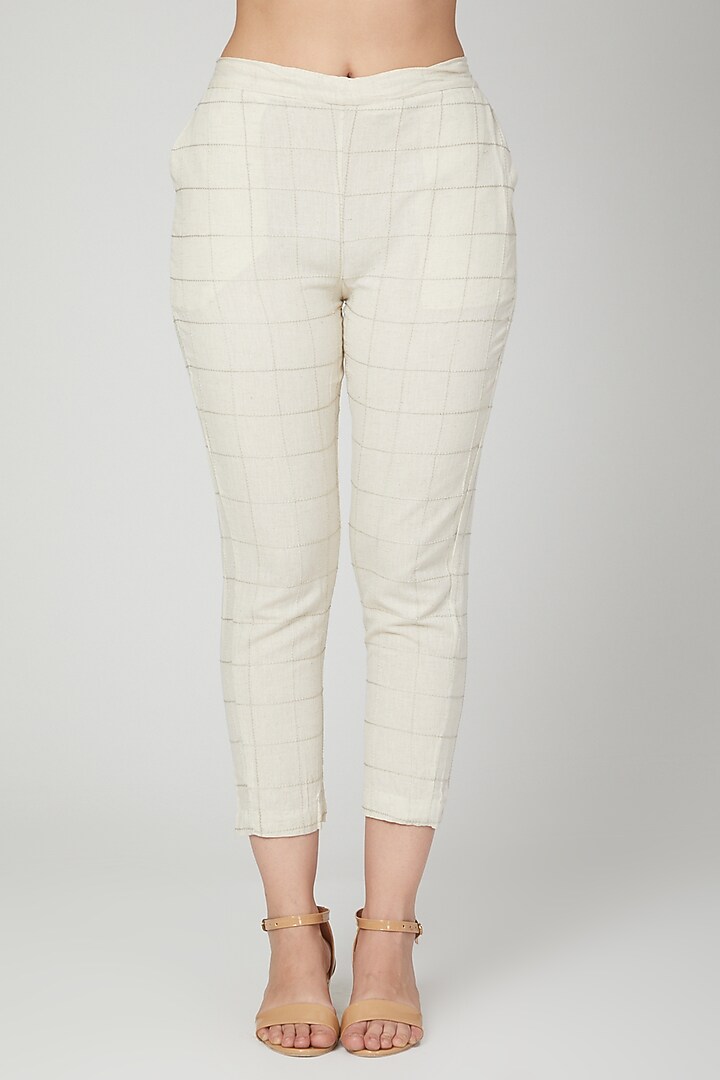 White Embroidered Top For Girls by Chambray - Kids at Pernia's Pop Up Shop