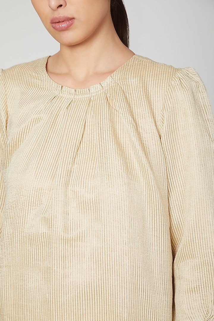 White High-Neck Dress With Pants For Girls by Chambray - Kids at Pernia's Pop Up Shop