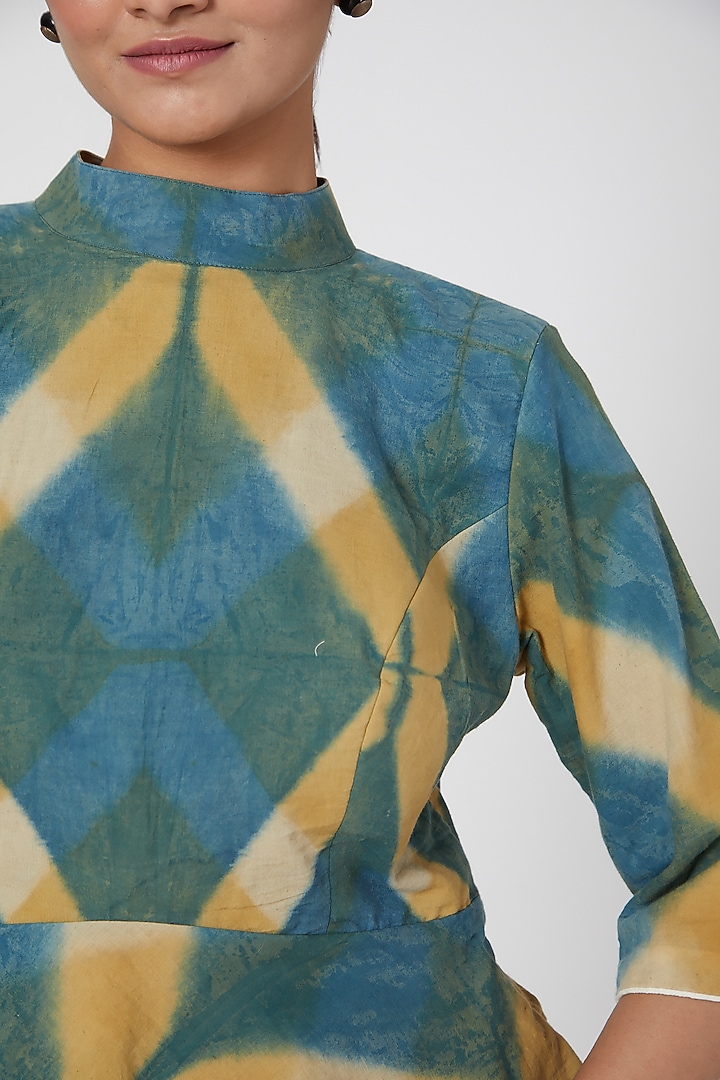 Turquoise Tie & Dye Top For Girls by Chambray - Kids at Pernia's Pop Up Shop