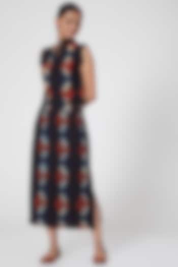 Black Printed Skirt Set For Girls by Chambray - Kids at Pernia's Pop Up Shop