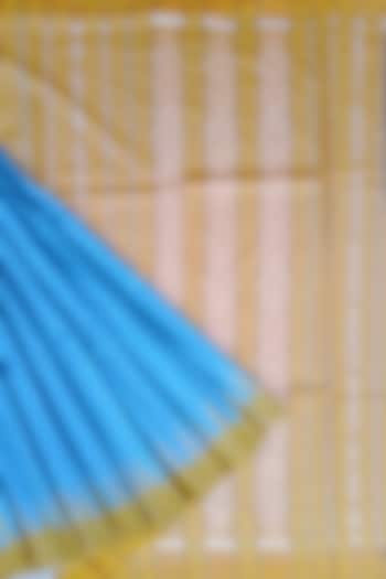 Sky Blue Tie & Dye Handwoven Saree by Chatrubhuja Das (Junior)