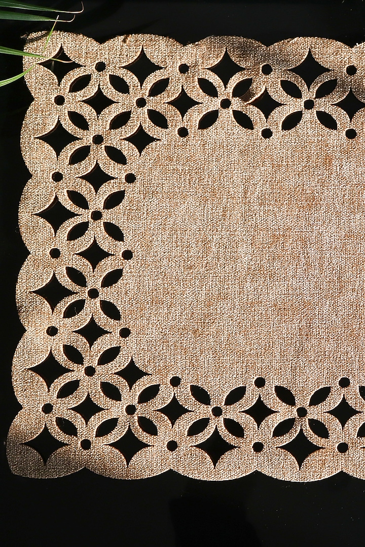 Brown Suede Table Runner by Chrysante By Gunjan Gupta at Pernia's Pop Up Shop