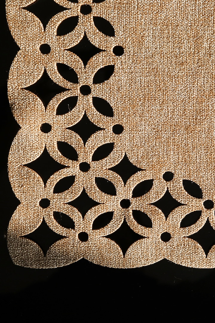 Brown Suede Table Runner by Chrysante By Gunjan Gupta at Pernia's Pop Up Shop