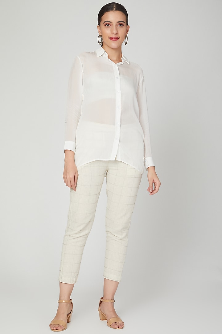 White Sheer Shirt by Chambray & Co.