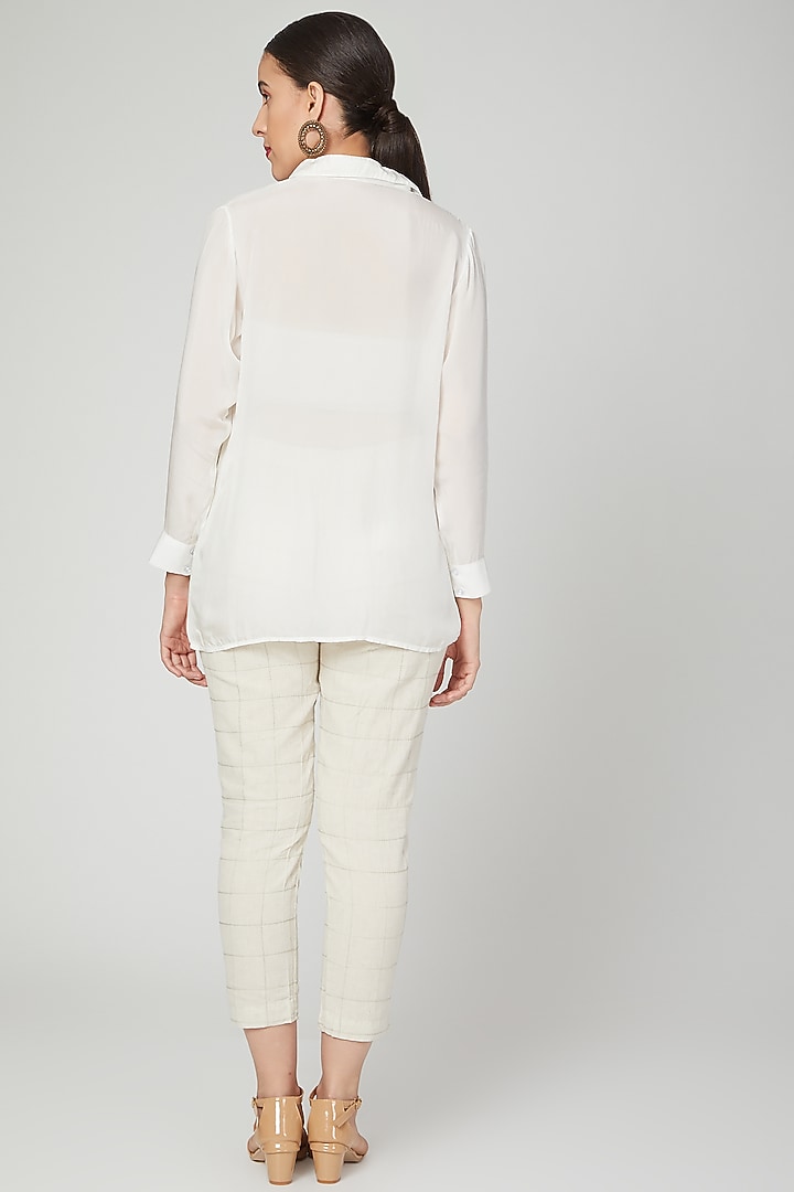 White Sheer Shirt by Chambray & Co. at Pernia's Pop Up Shop