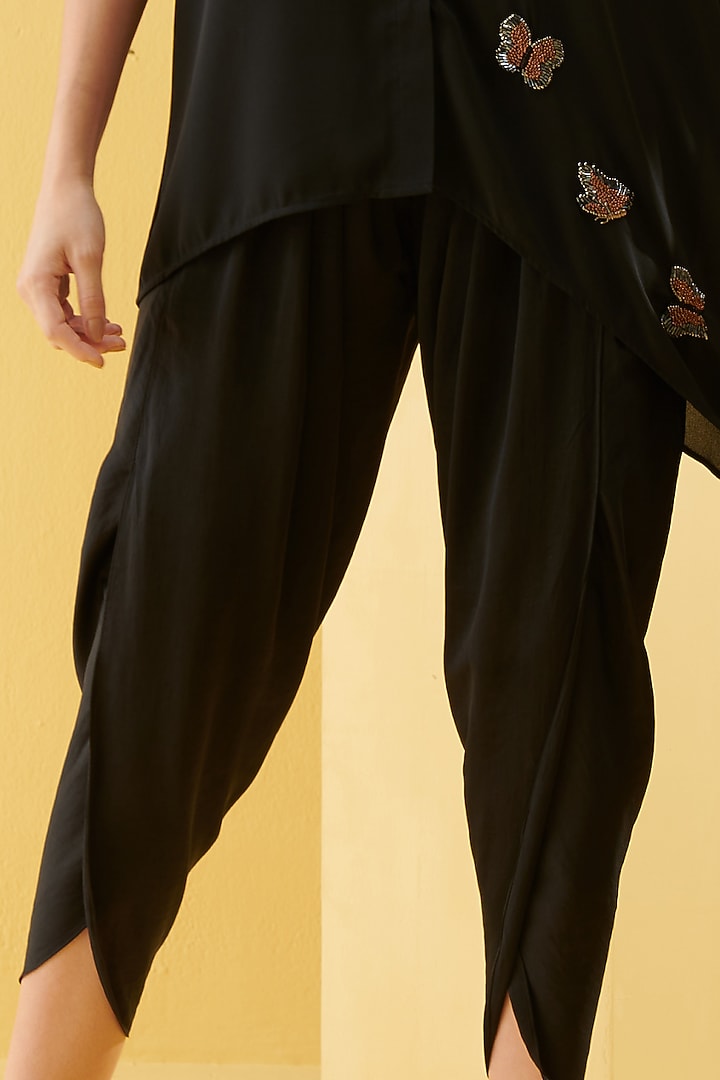 Black Beads Embroidered Tunic by Chique Clothing at Pernia's Pop Up Shop