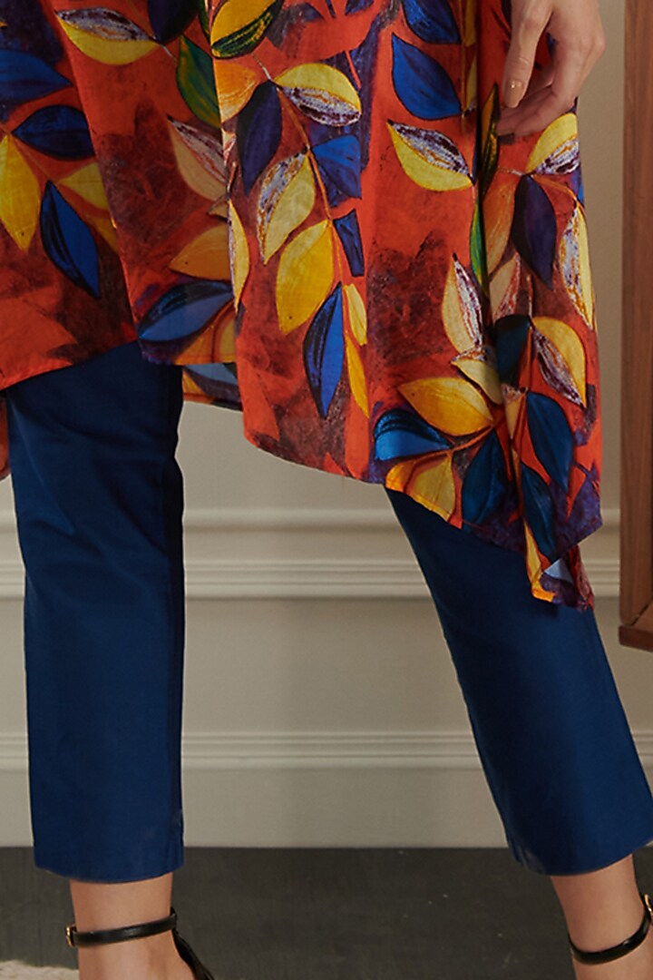 Red Leaf Printed Kaftan by Chique Clothing at Pernia's Pop Up Shop