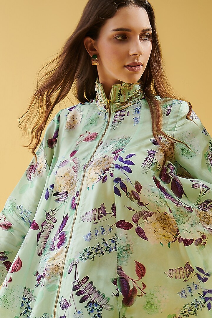 Mint Printed Shirt by Chique Clothing at Pernia's Pop Up Shop