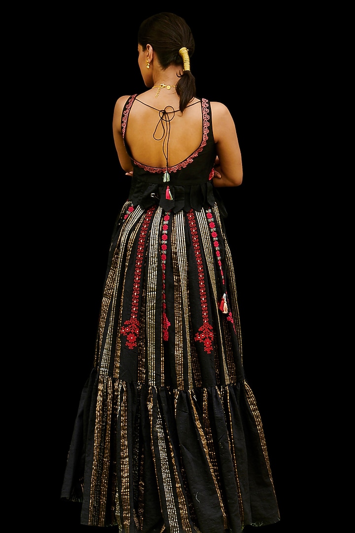 Black Embroidered Wedding Lehenga by Chandrima at Pernia's Pop Up Shop