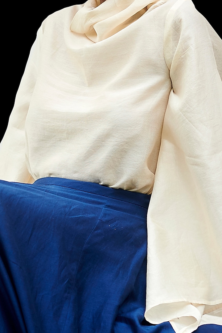 Cobalt Blue Embroidered Wedding Lehenga by Chandrima at Pernia's Pop Up Shop
