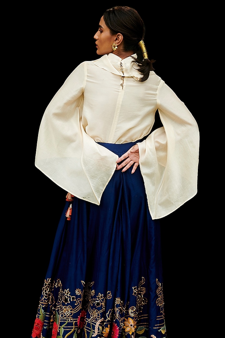 Ivory Turtle Neck Top by Chandrima at Pernia's Pop Up Shop