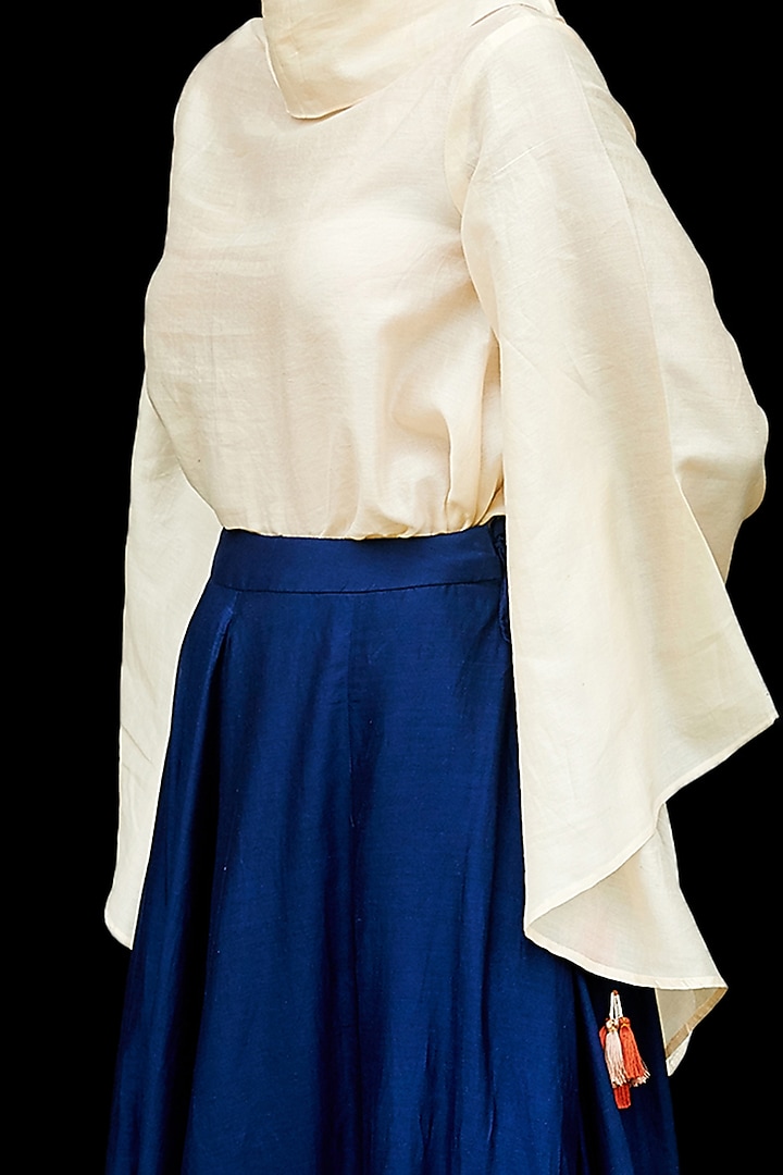 Ivory Turtle Neck Top by Chandrima at Pernia's Pop Up Shop