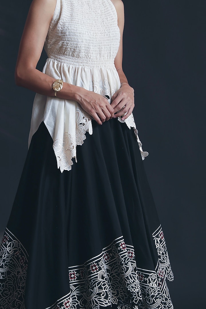Black Cutowrk Embroidered Wedding Lehenga by Chandrima at Pernia's Pop Up Shop
