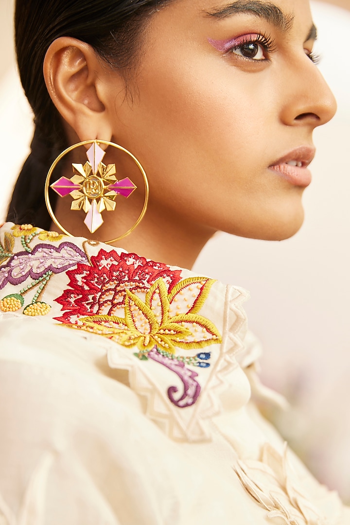 Ivory Chanderi Petal Shirt by Chandrima at Pernia's Pop Up Shop